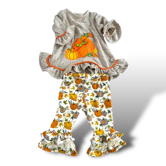 Rare editions baby girl first thanksgiving outfit - Picture 1 of 7